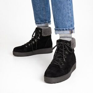 Sam Edelman franc suede bootie in black - 7.5 nwob